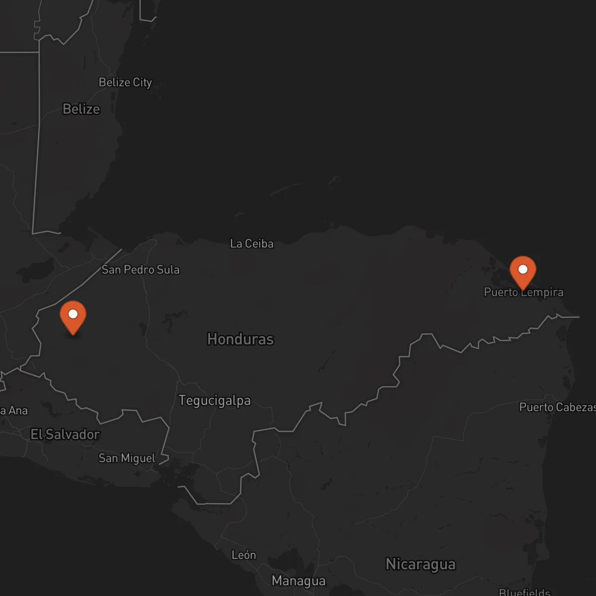Ruta Santa Rosa de Copán - Puerto Lempira