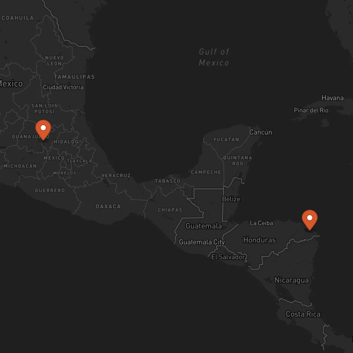 Ruta Santiago de Querétaro - Puerto Lempira