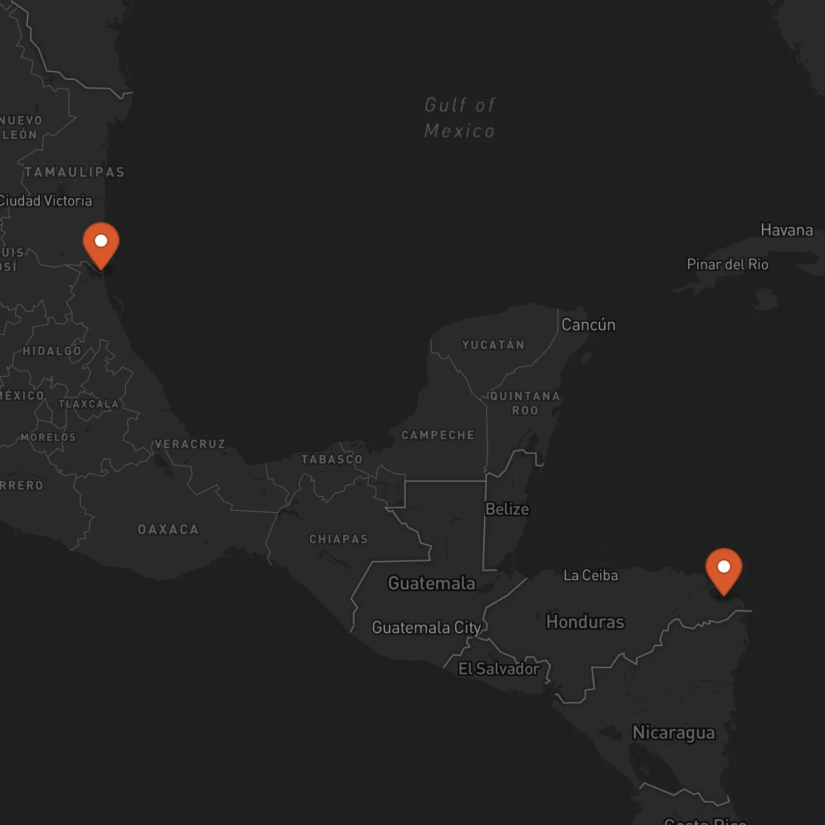 Ruta Tampico - Puerto Lempira