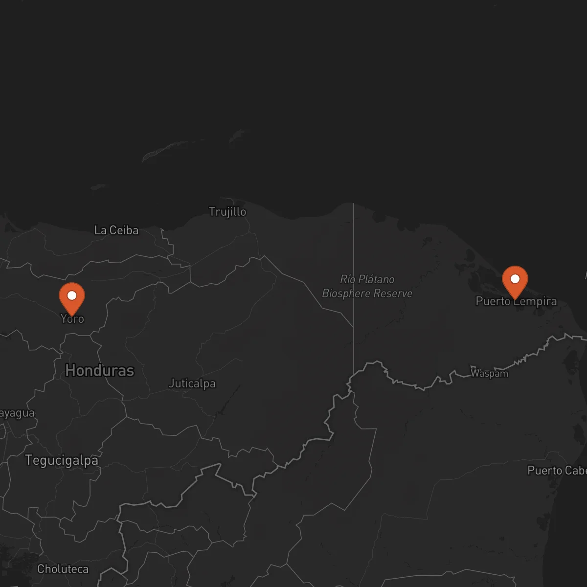 Ruta Puerto Lempira - Yoro