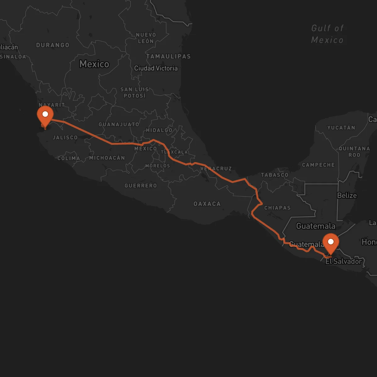 Ruta Santa Ana - Puerto Vallarta