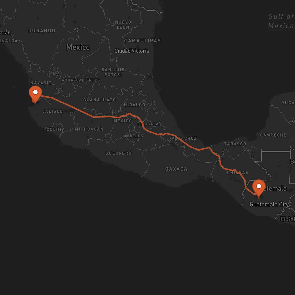 Ruta Santa Cruz del Quiché - Puerto Vallarta