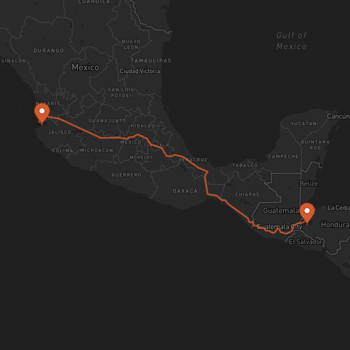 Ruta Santa Rosa de Copán - Puerto Vallarta