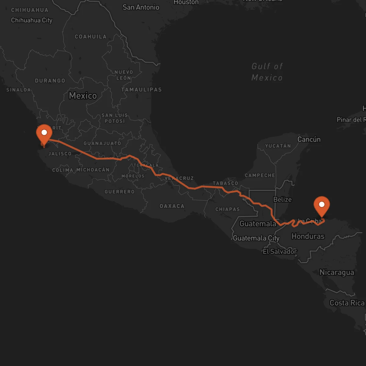 Ruta Trujillo - Puerto Vallarta