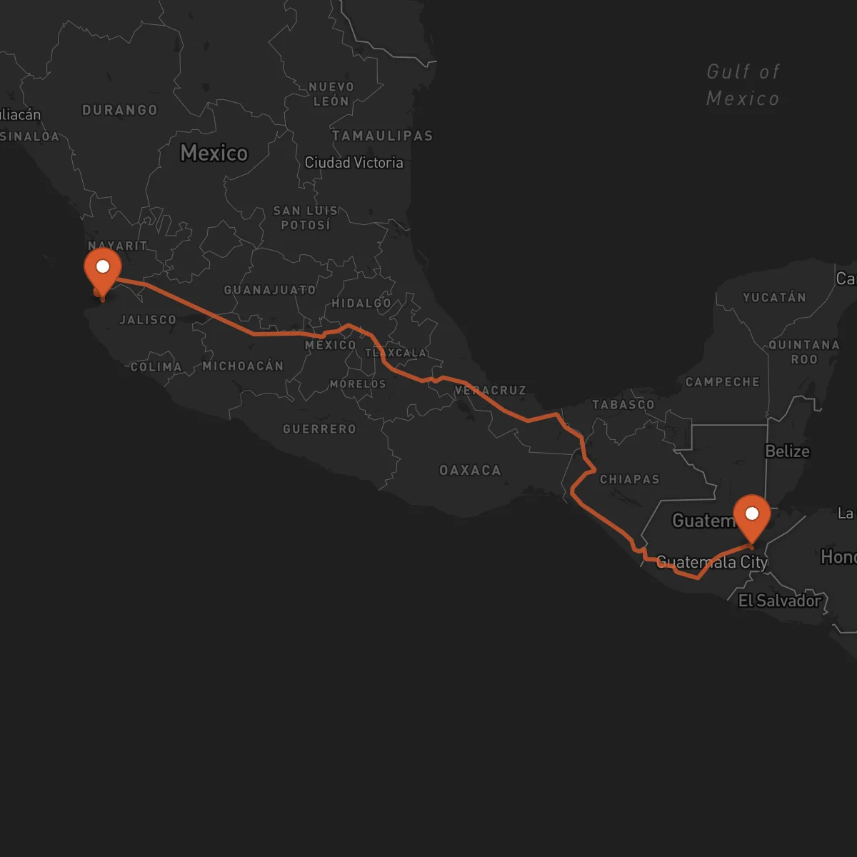 Ruta Zacapa - Puerto Vallarta