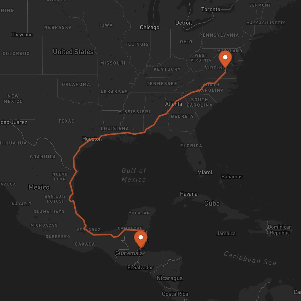 Ruta Punta Gorda - Richmond