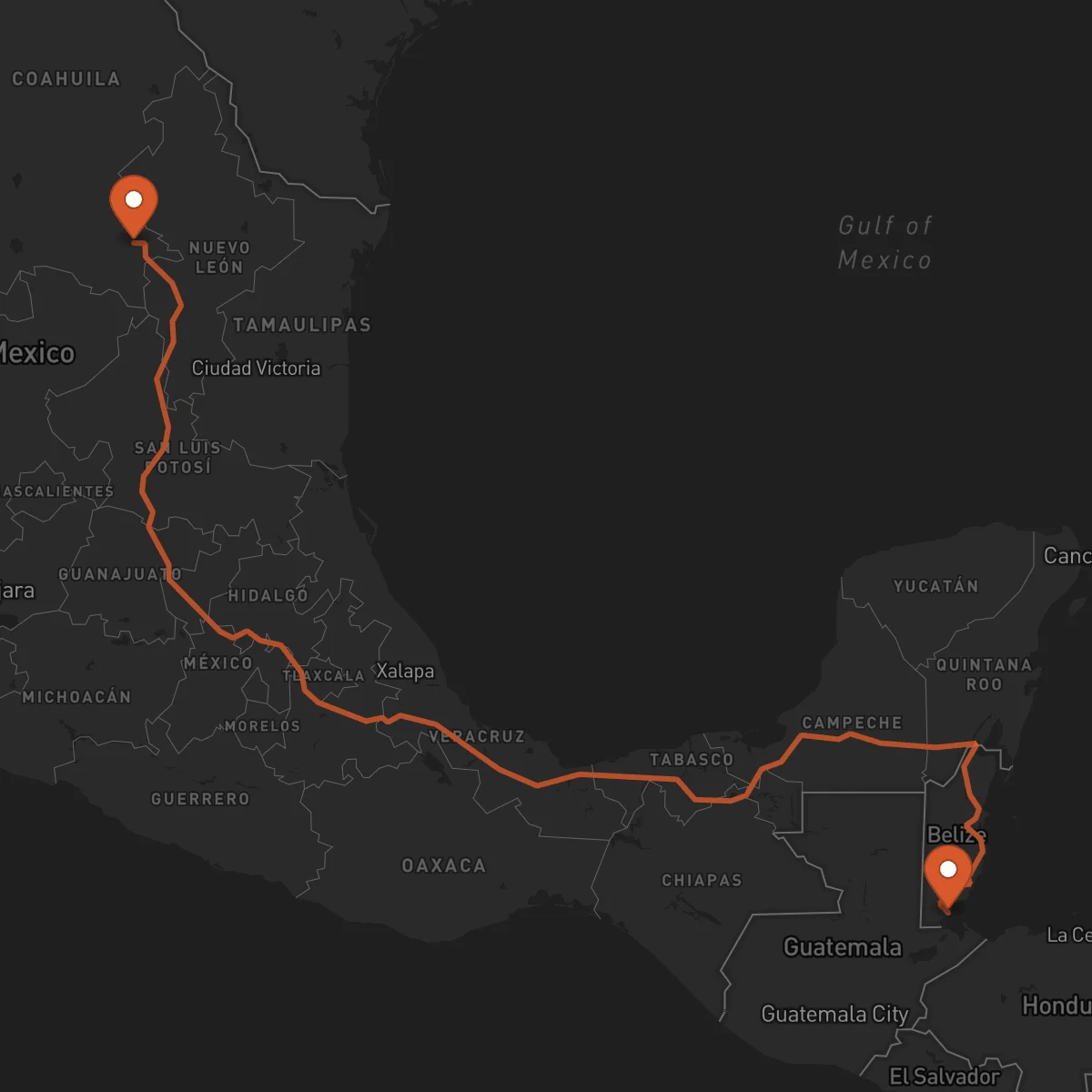Ruta Saltillo - Punta Gorda