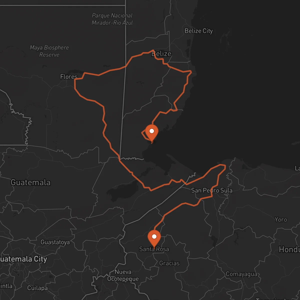 Ruta Punta Gorda - Santa Rosa de Copán