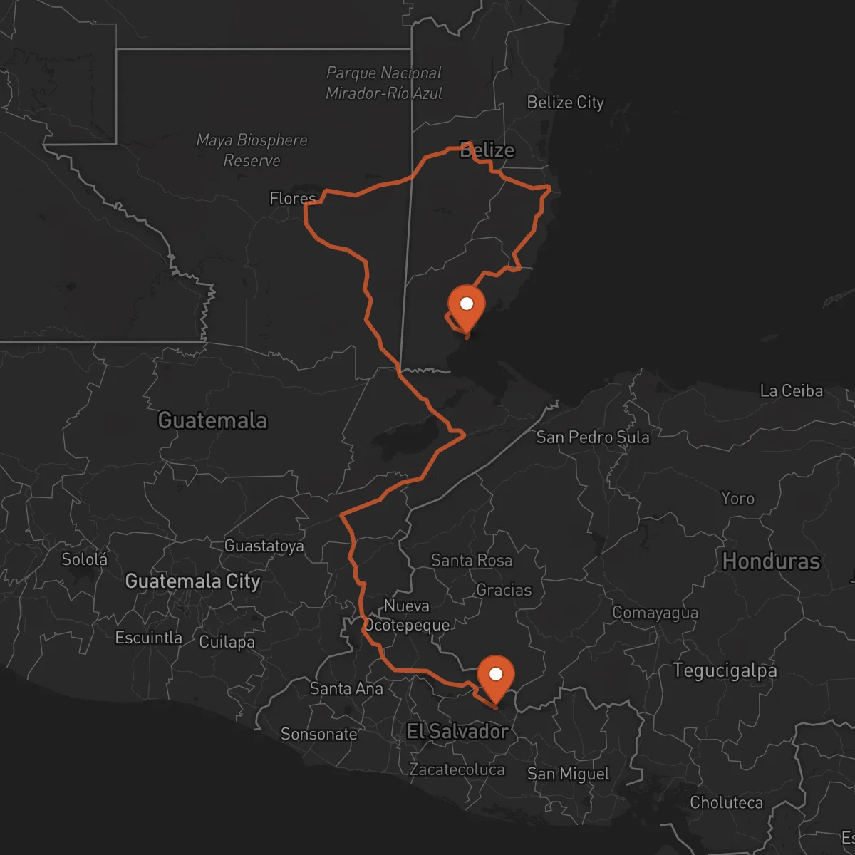 Ruta Punta Gorda - Sensuntepeque