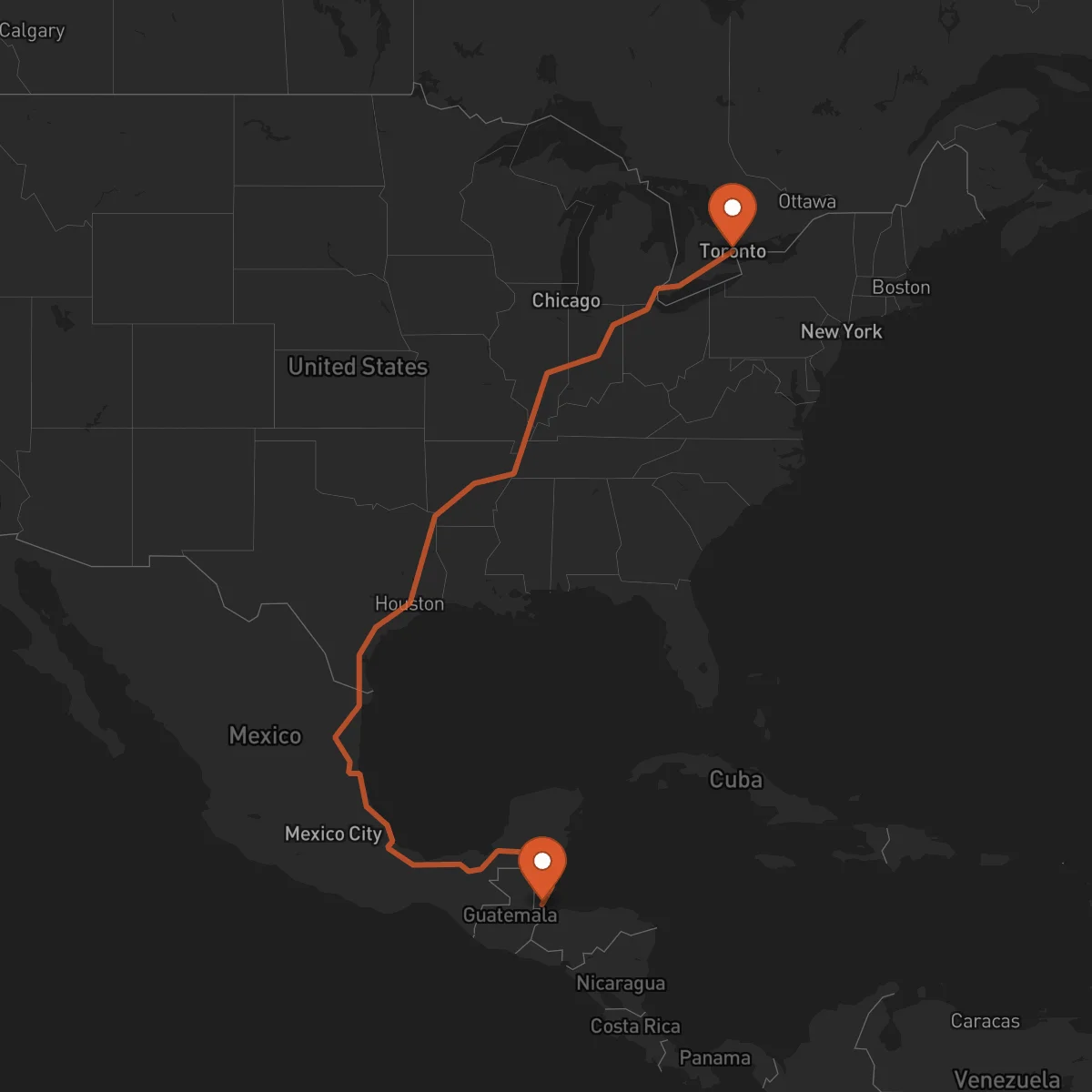 Ruta Toronto - Punta Gorda