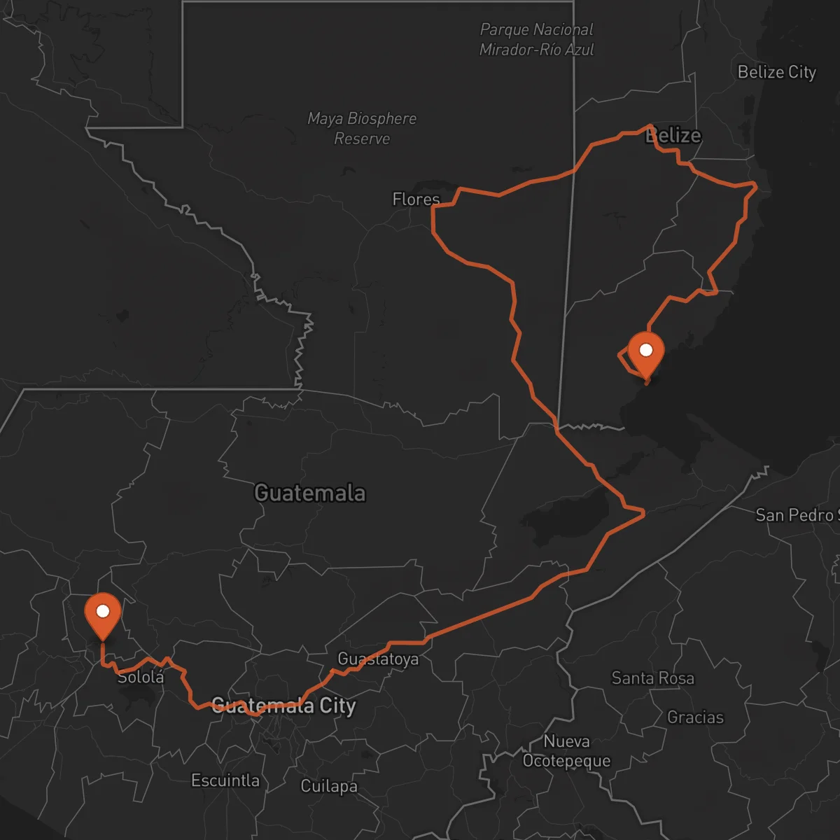 Ruta Totonicapán - Punta Gorda
