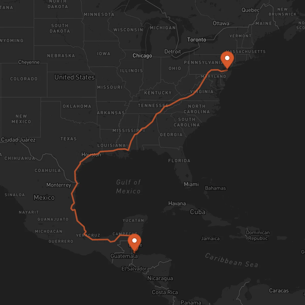 Ruta Trenton - Punta Gorda