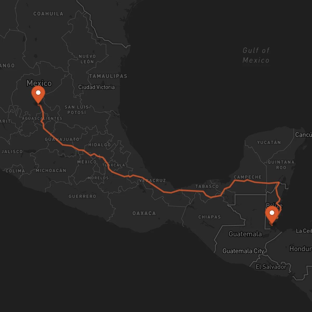 Ruta Zacatecas - Punta Gorda