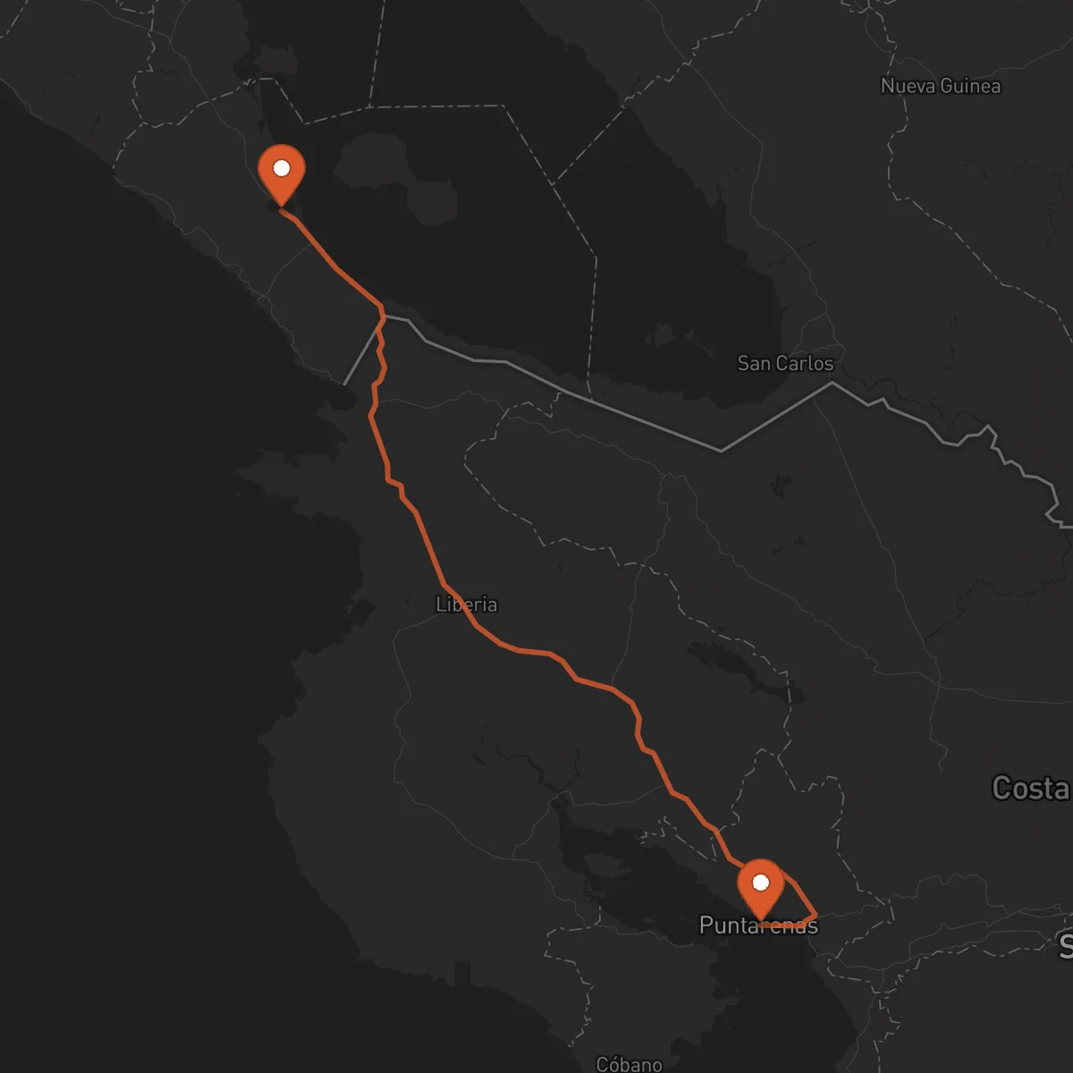 Ruta Rivas - Puntarenas