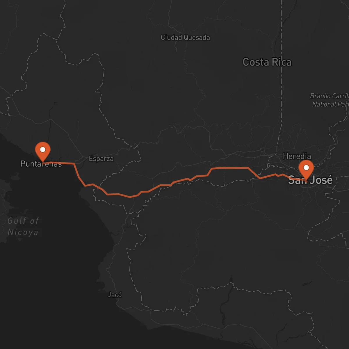 Ruta Puntarenas - San José