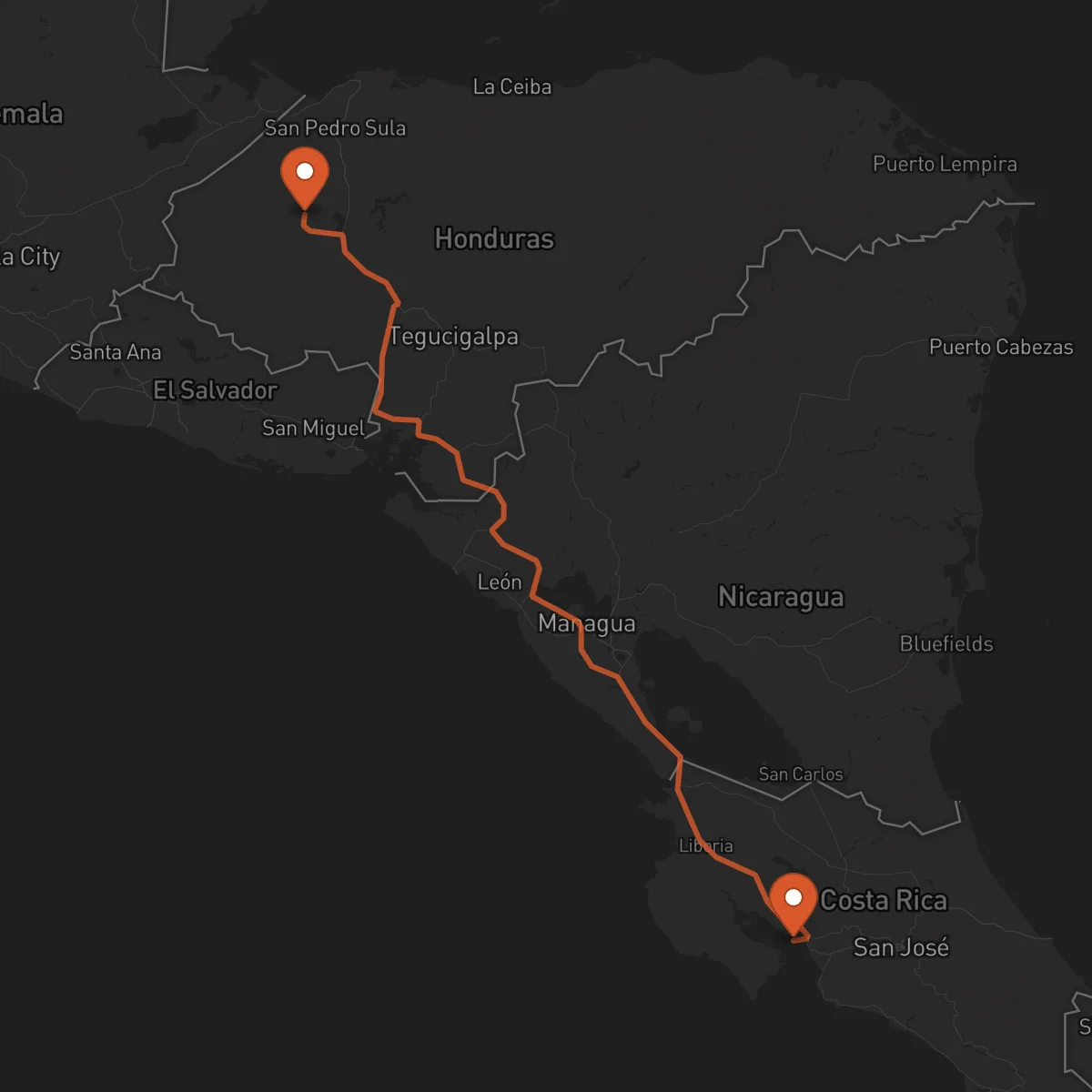 Ruta Santa Bárbara - Puntarenas