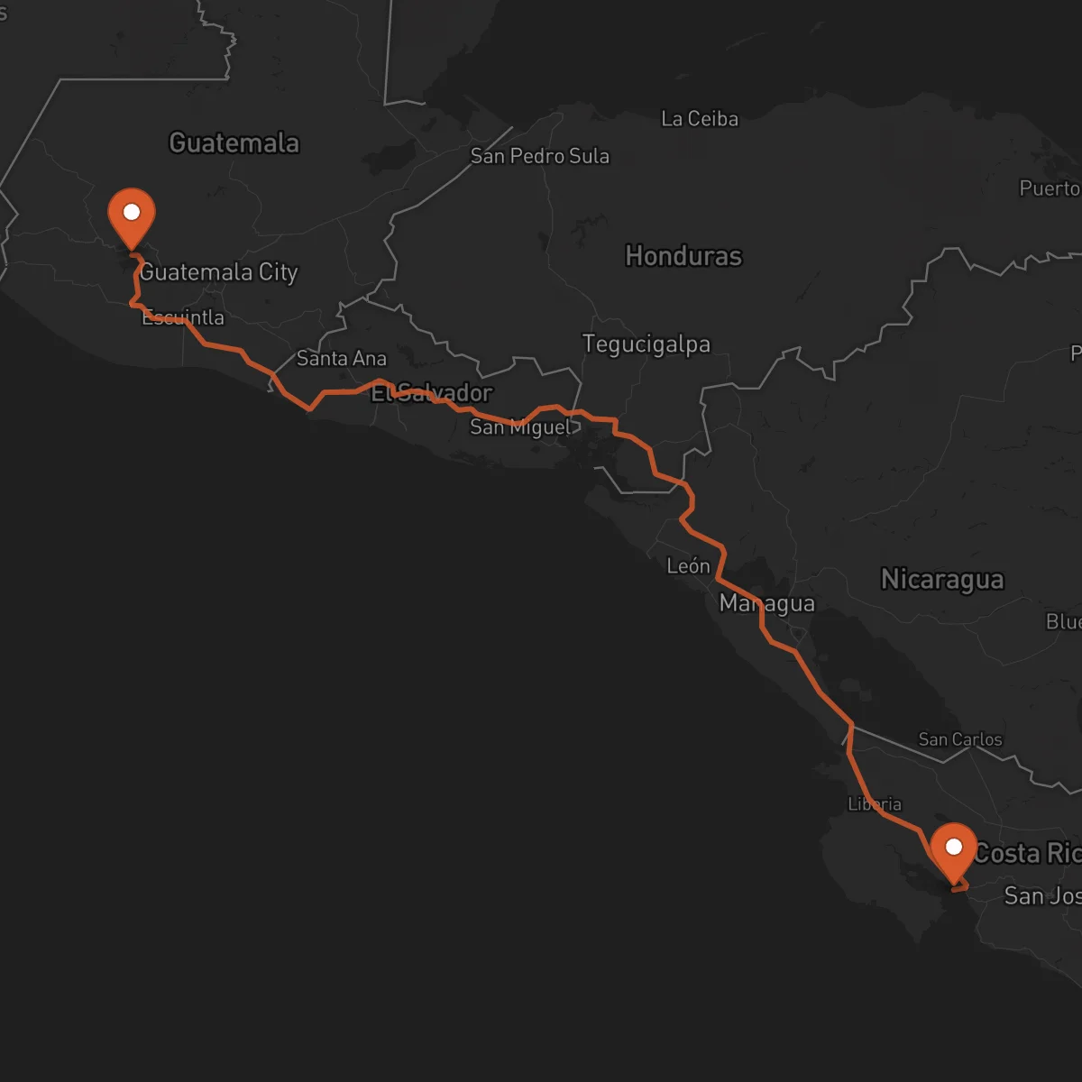 Ruta Puntarenas - Sololá