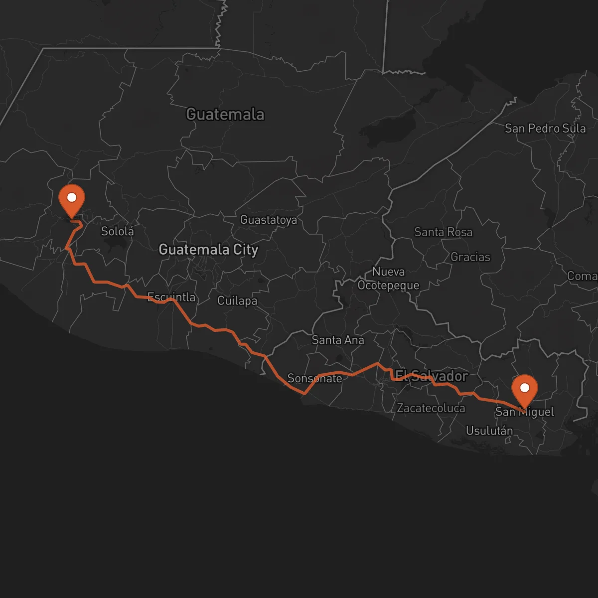 Ruta Quetzaltenango - San Miguel