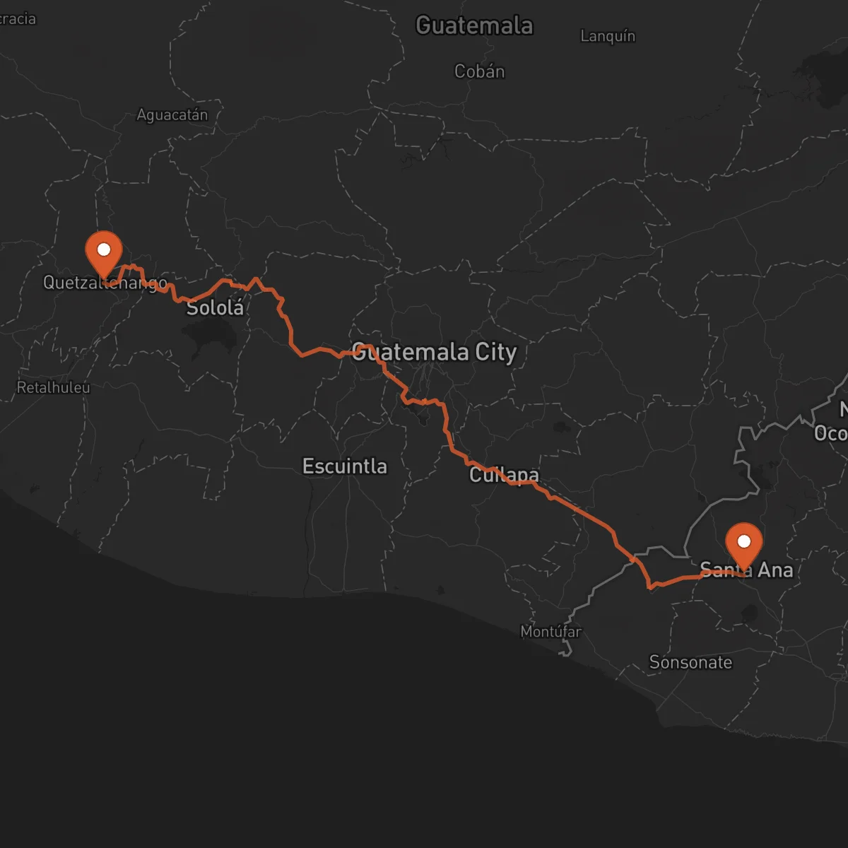 Ruta Santa Ana - Quetzaltenango