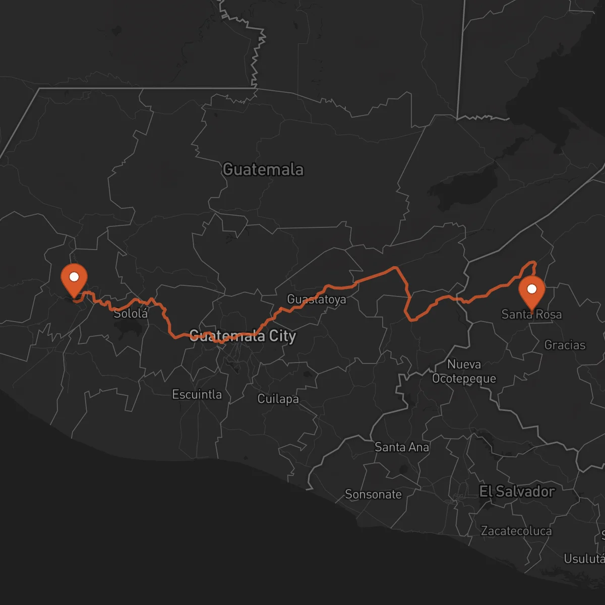 Ruta Santa Rosa de Copán - Quetzaltenango
