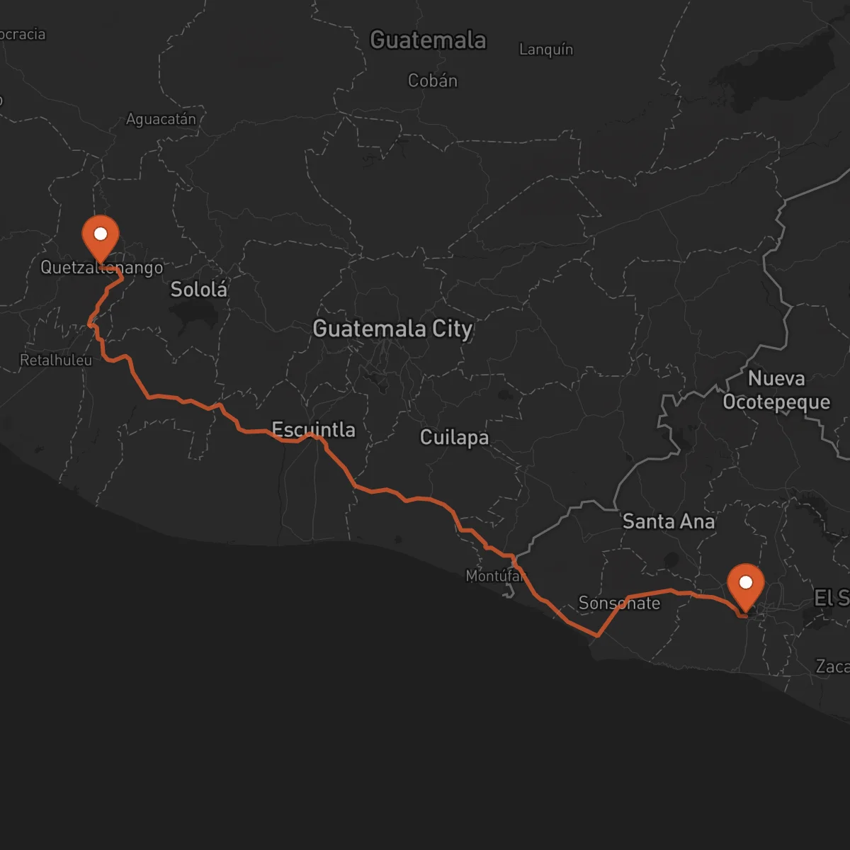 Ruta Santa Tecla - Quetzaltenango