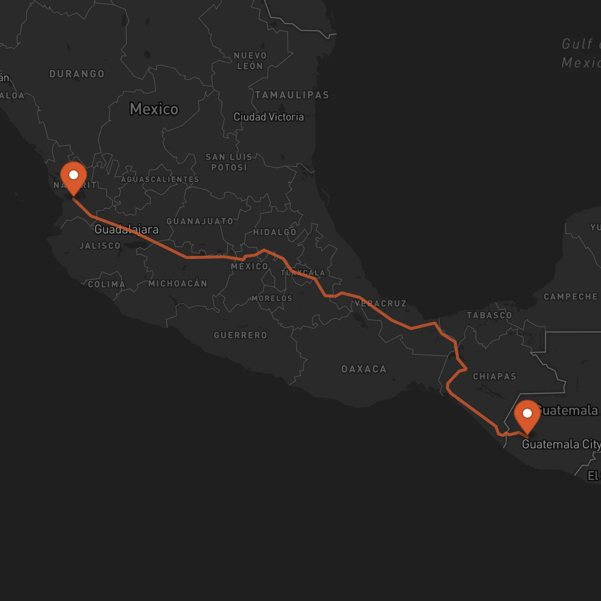 Ruta Tepic - Quetzaltenango