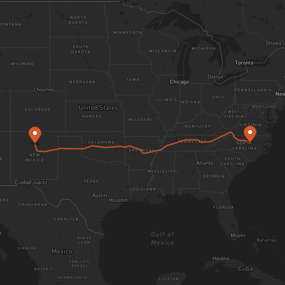 Ruta Santa Fe - Raleigh
