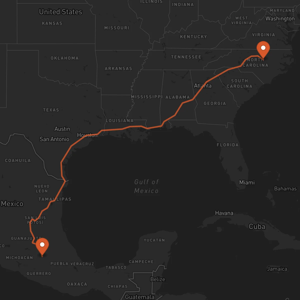 Ruta Raleigh - Toluca