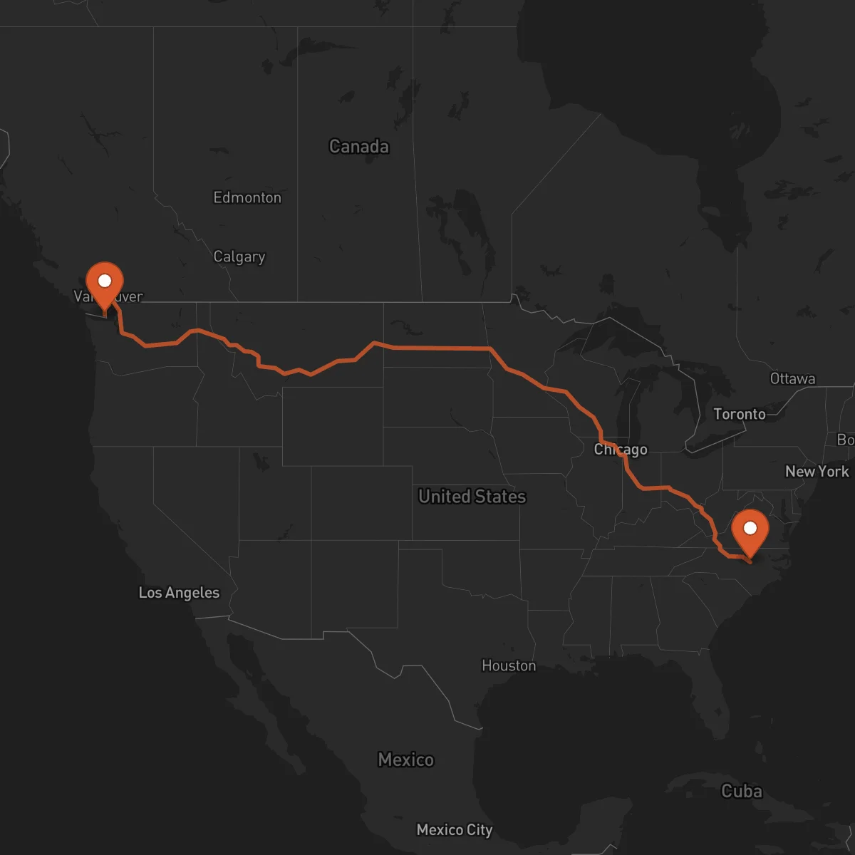 Ruta Raleigh - Victoria
