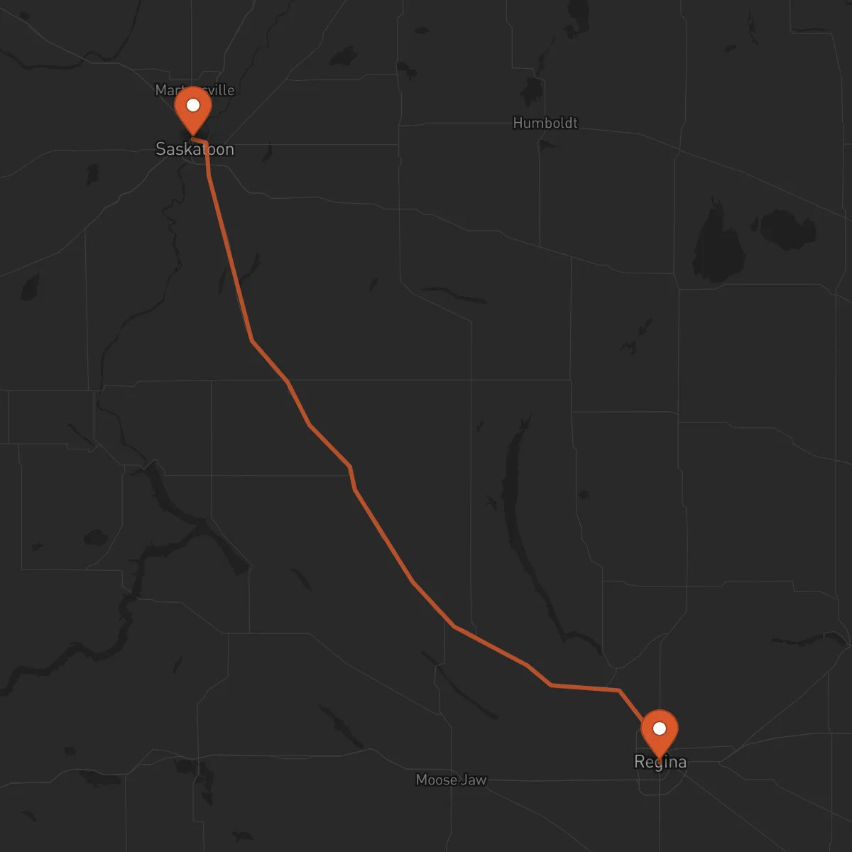 Ruta Regina - Saskatoon