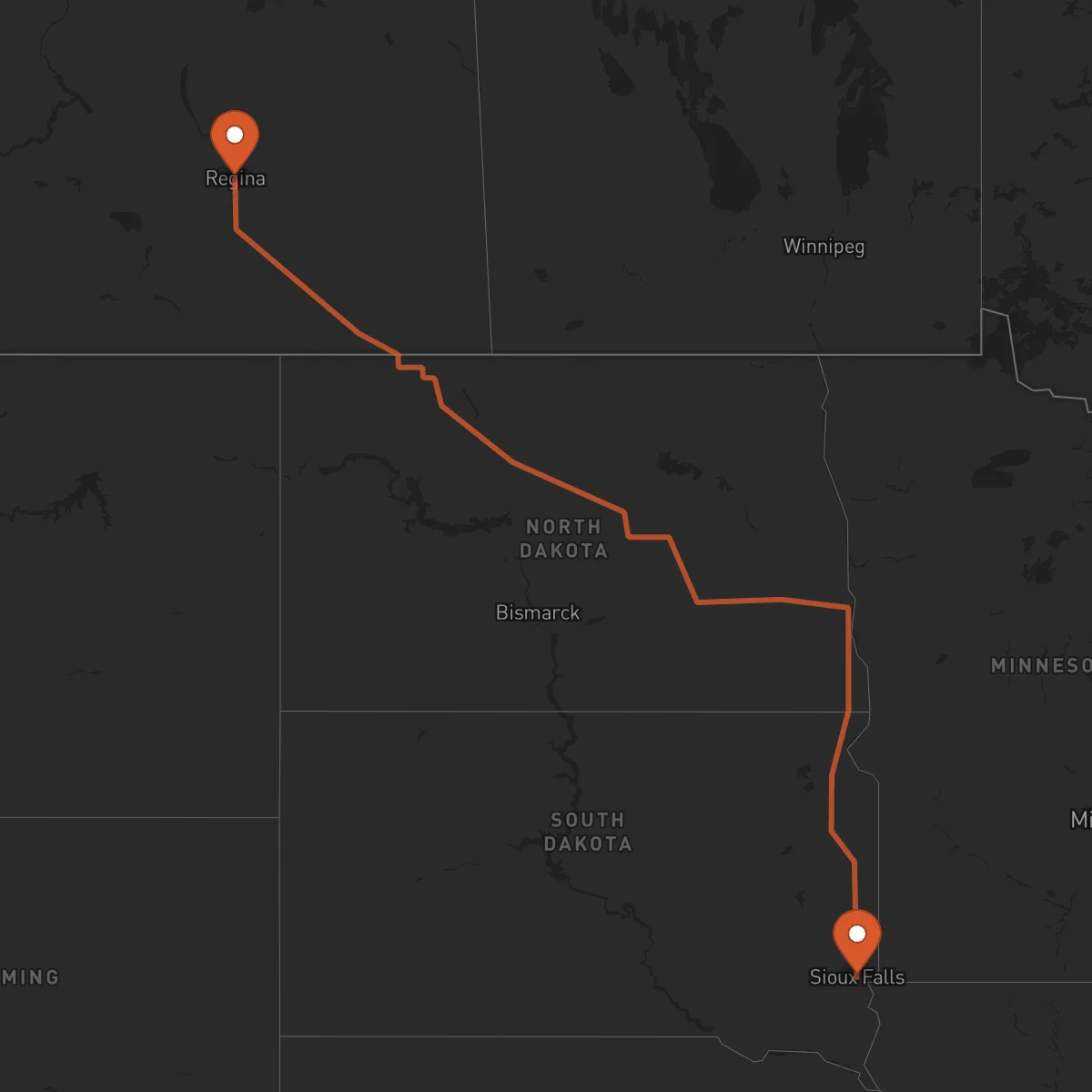 Ruta Regina - Sioux Falls
