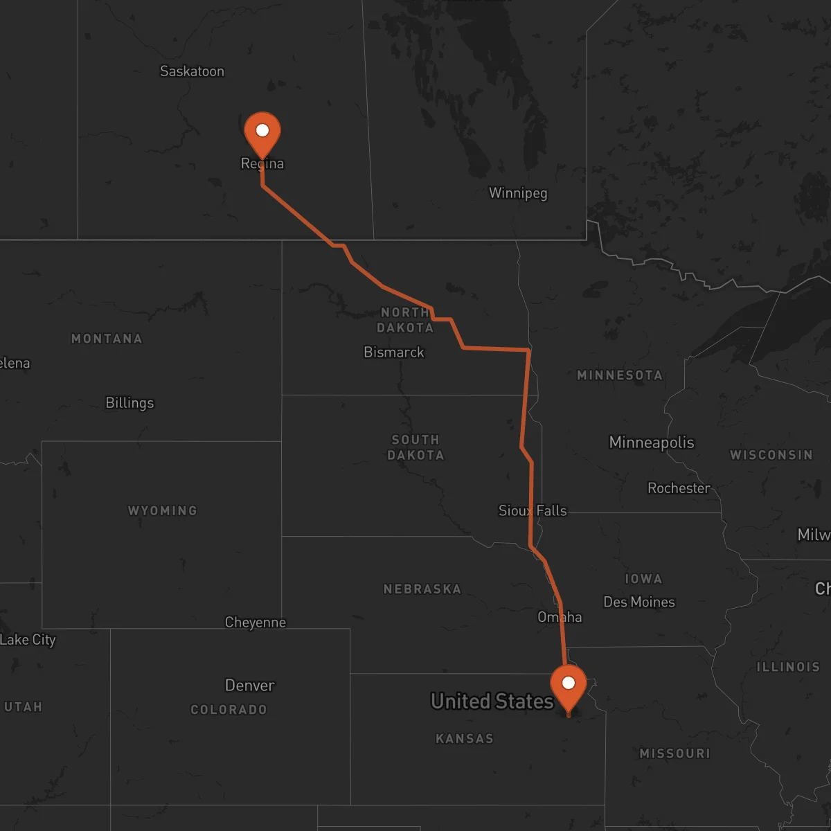Ruta Regina - Topeka