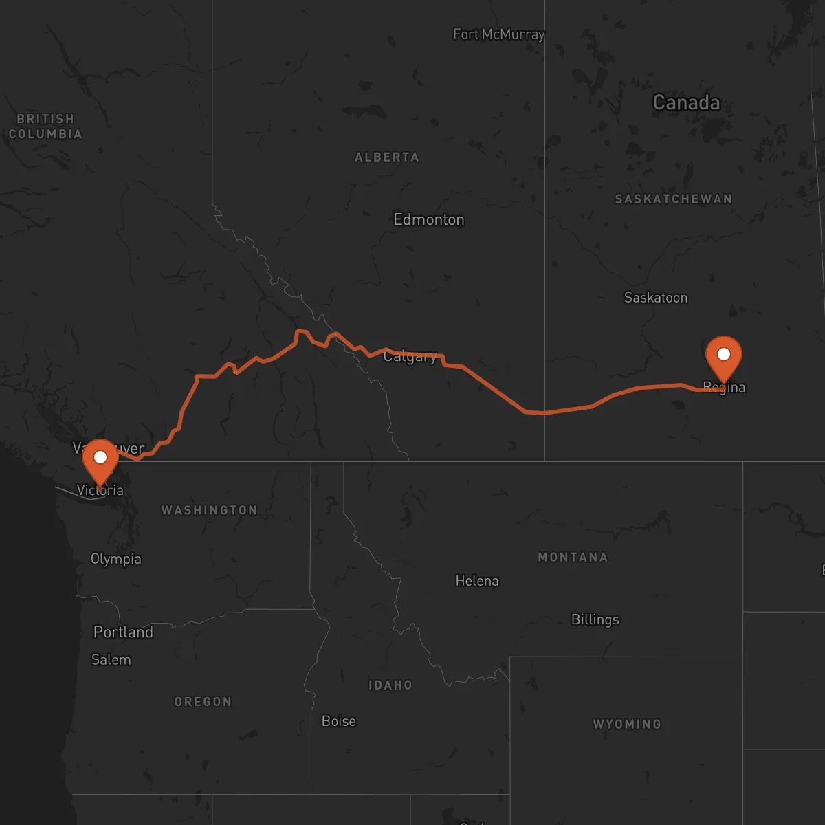 Ruta Victoria - Regina