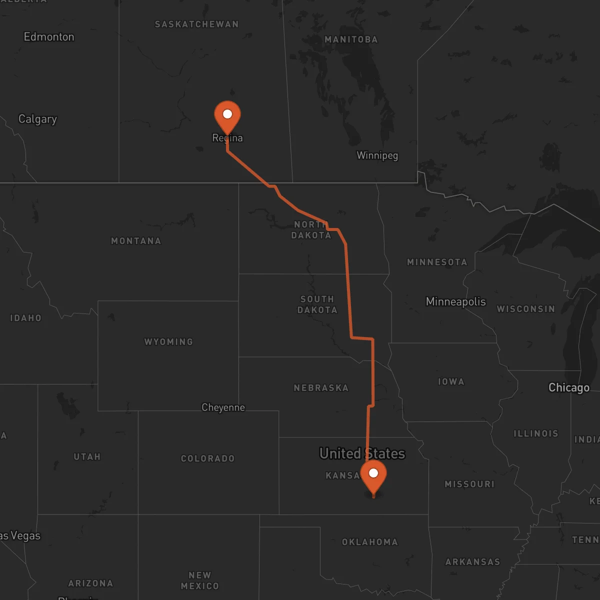 Ruta Regina - Wichita