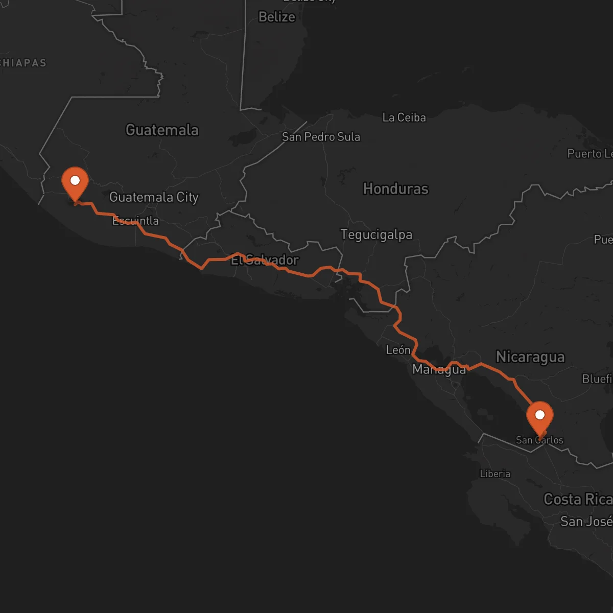 Ruta San Carlos - Retalhuleu