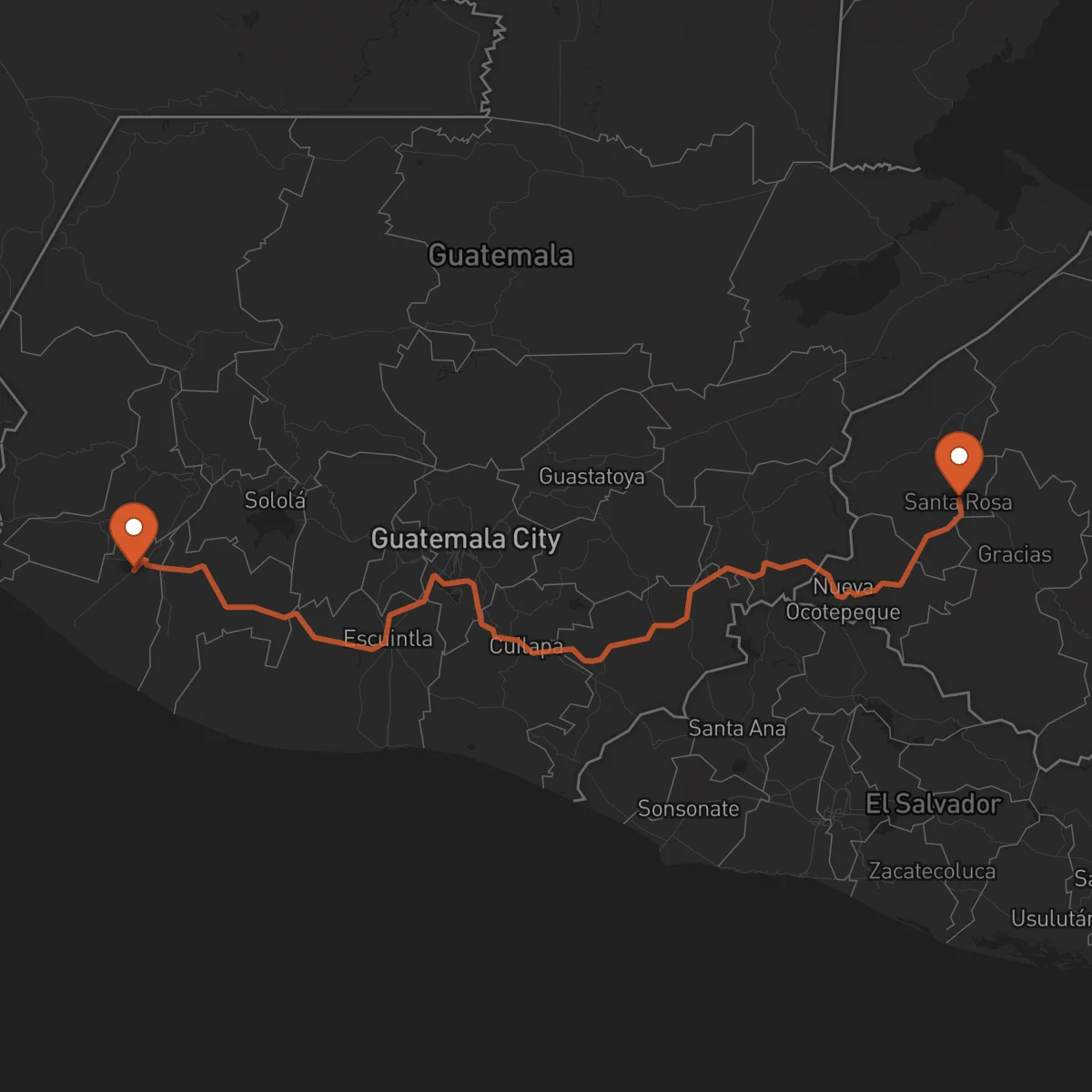 Ruta Santa Rosa de Copán - Retalhuleu