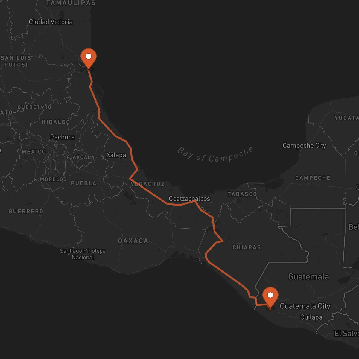 Ruta Retalhuleu - Tampico