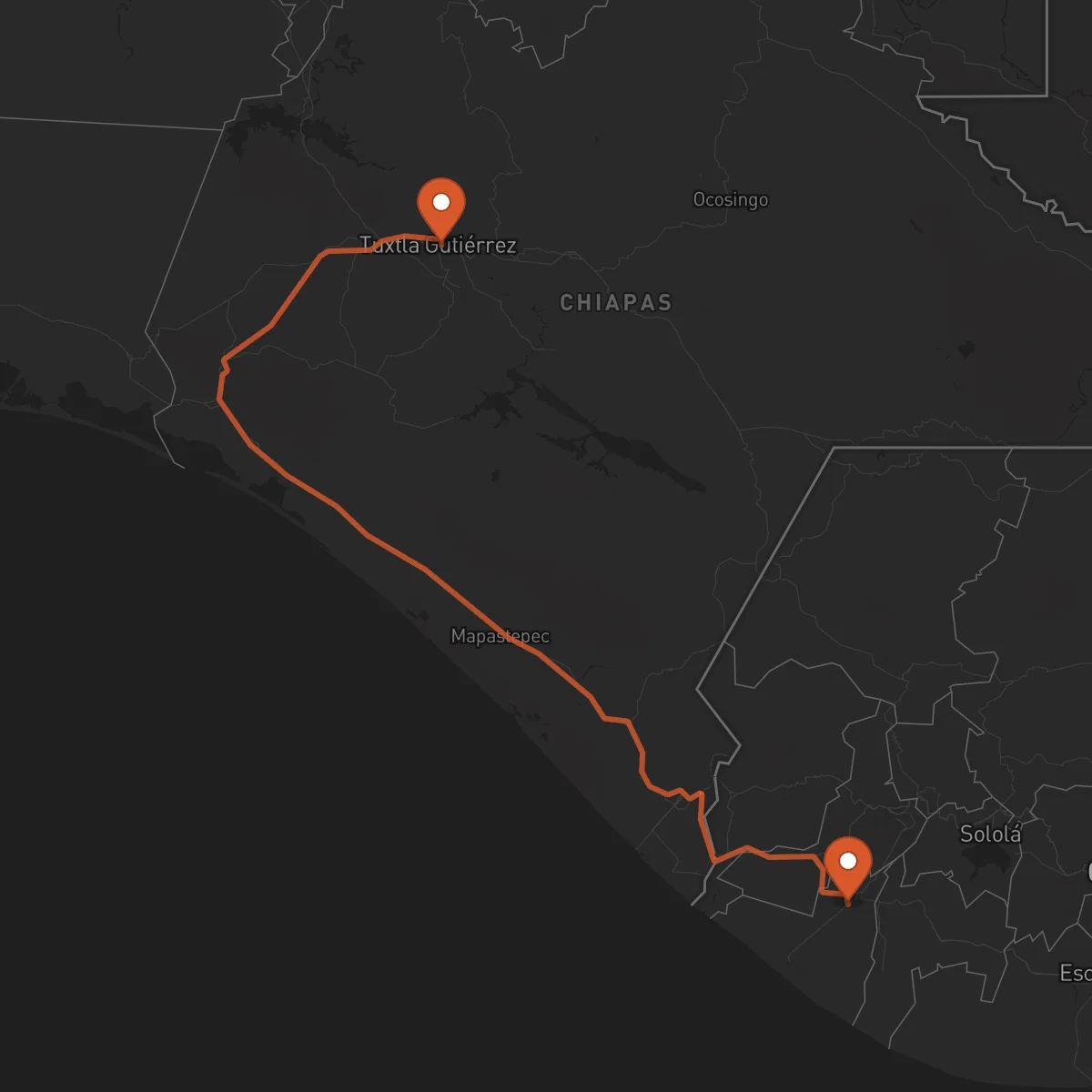 Ruta Tuxtla Gutiérrez - Retalhuleu