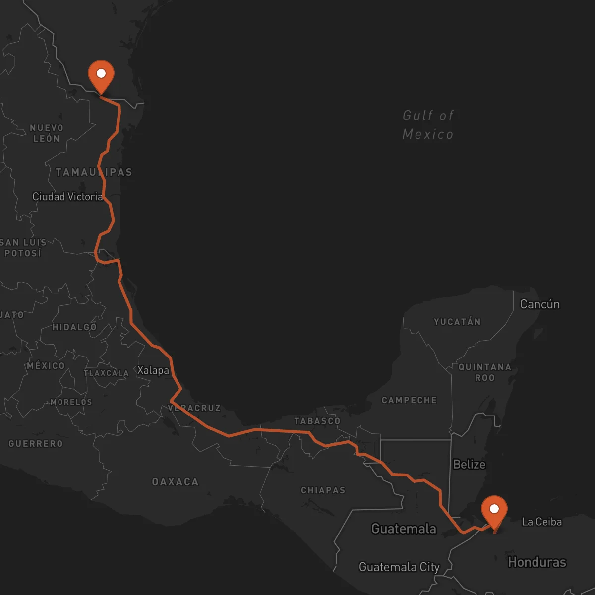 Ruta San Pedro Sula - Reynosa