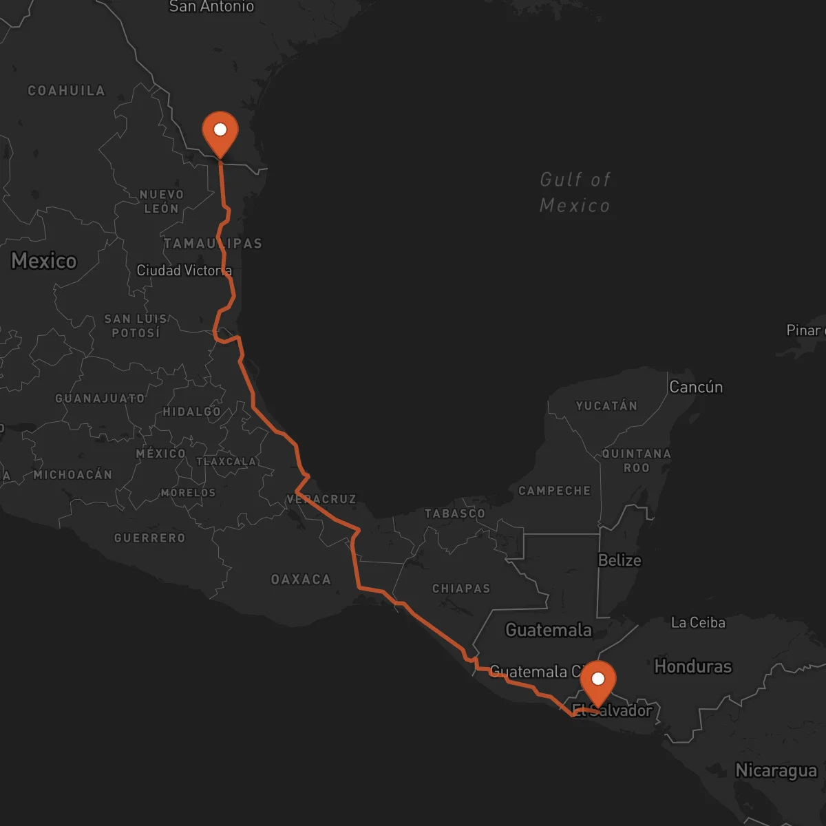 Ruta Reynosa - San Salvador