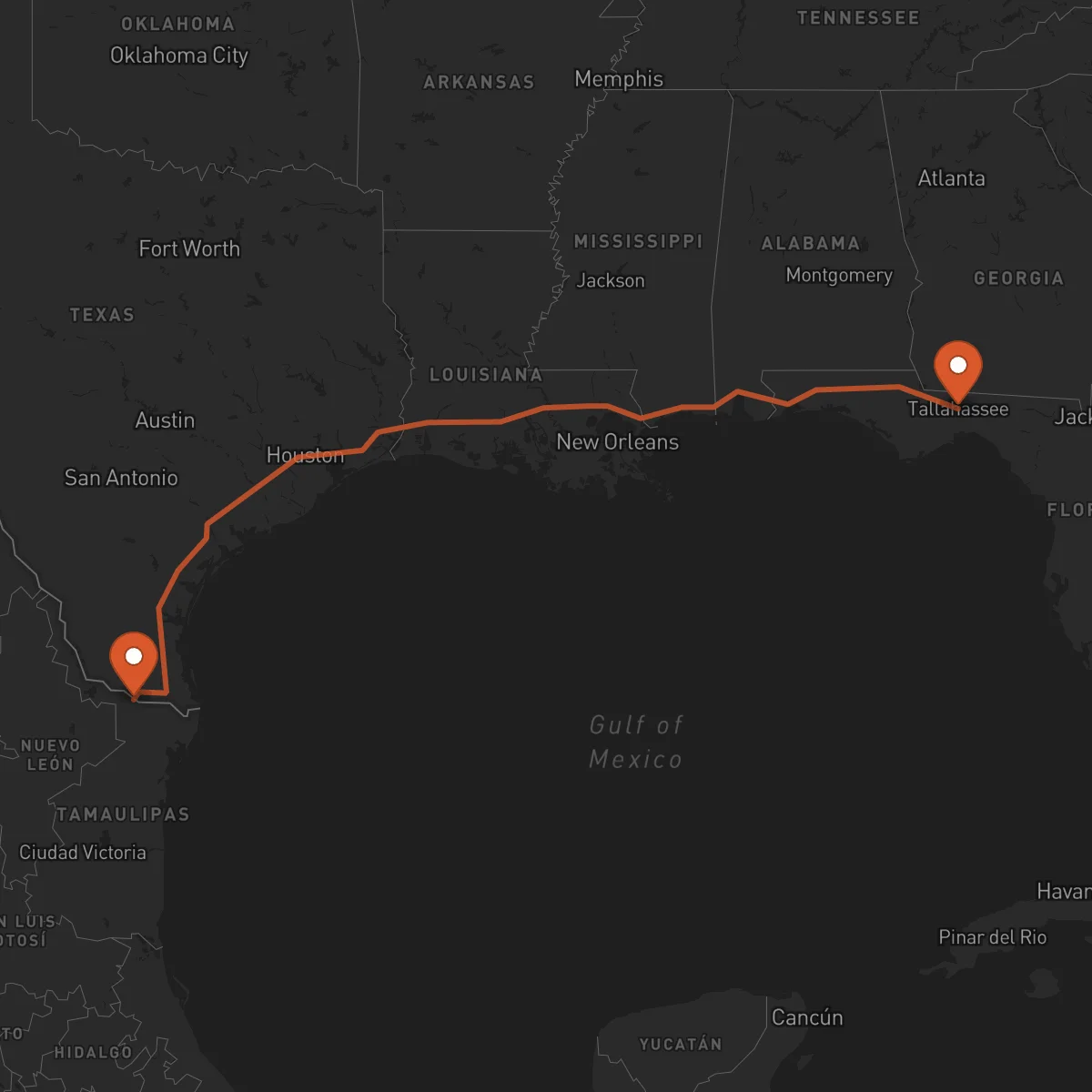 Ruta Reynosa - Tallahassee