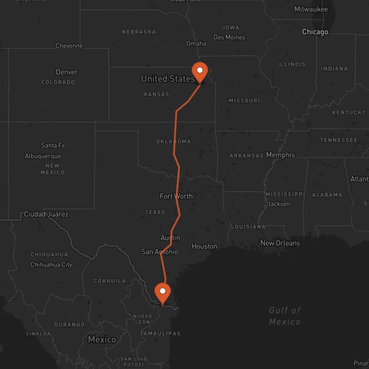 Ruta Reynosa - Topeka