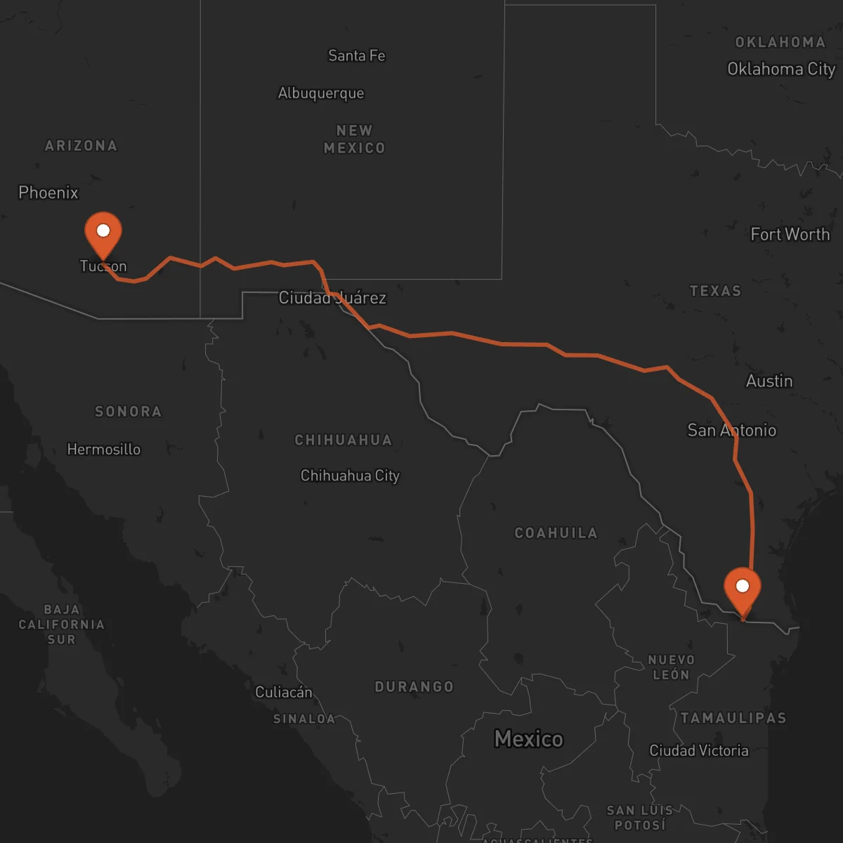 Ruta Reynosa - Tucson