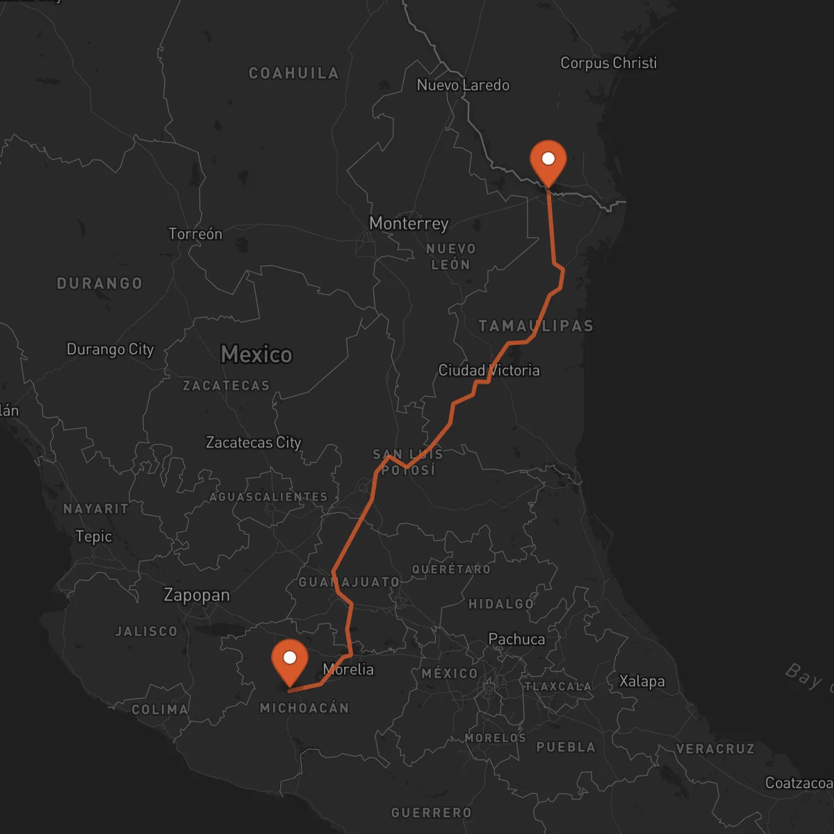 Ruta Uruapan - Reynosa