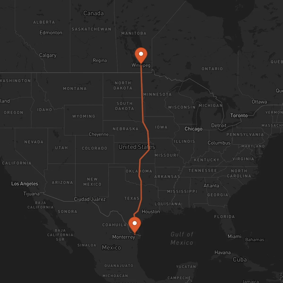 Ruta Reynosa - Winnipeg