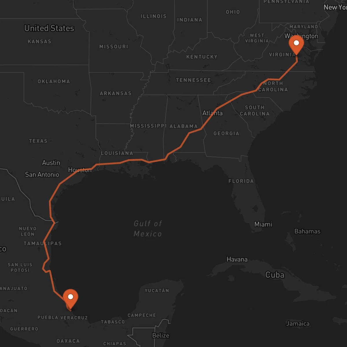 Ruta Veracruz - Richmond