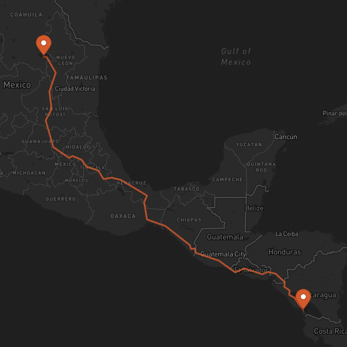 Ruta Rivas - Saltillo