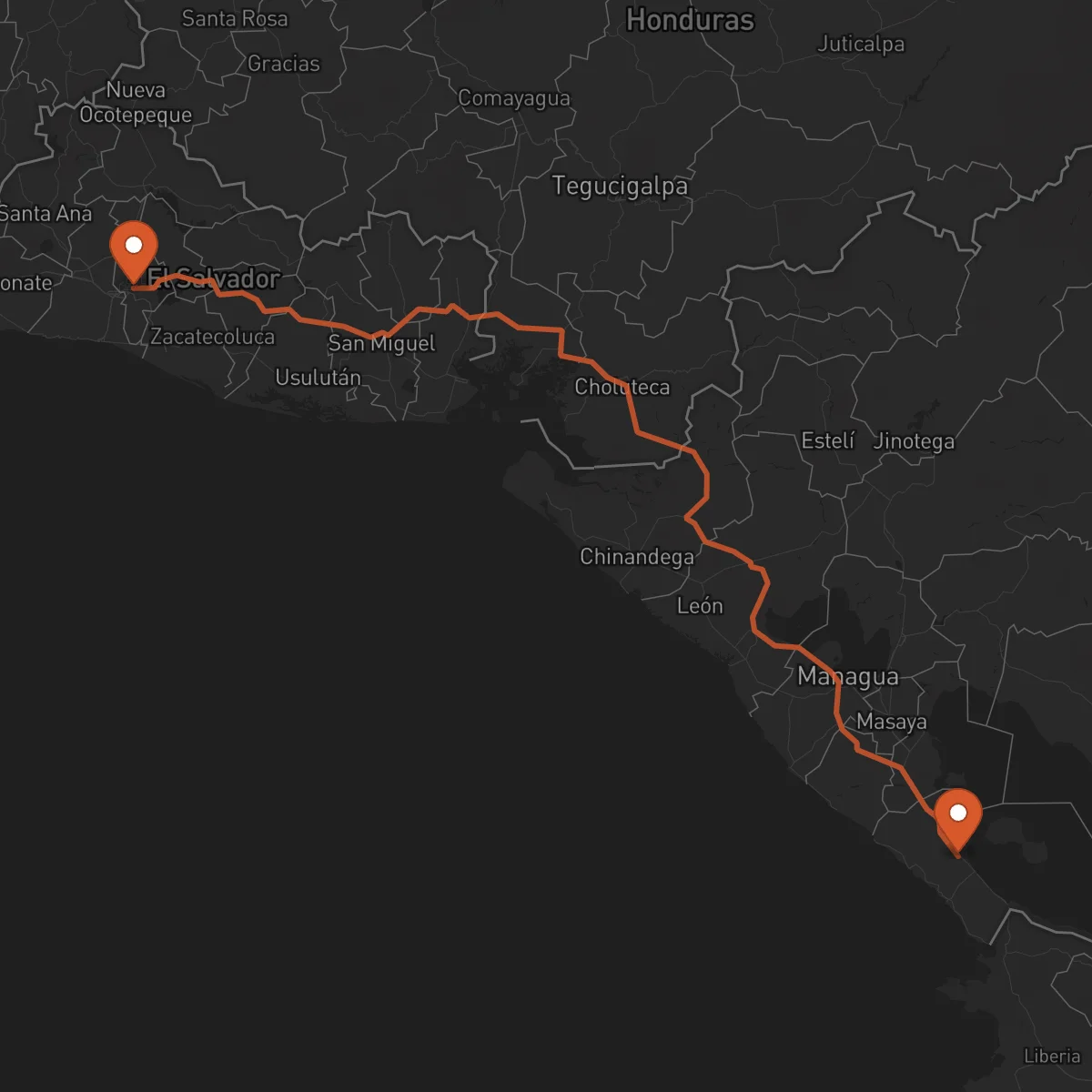 Ruta Rivas - San Salvador