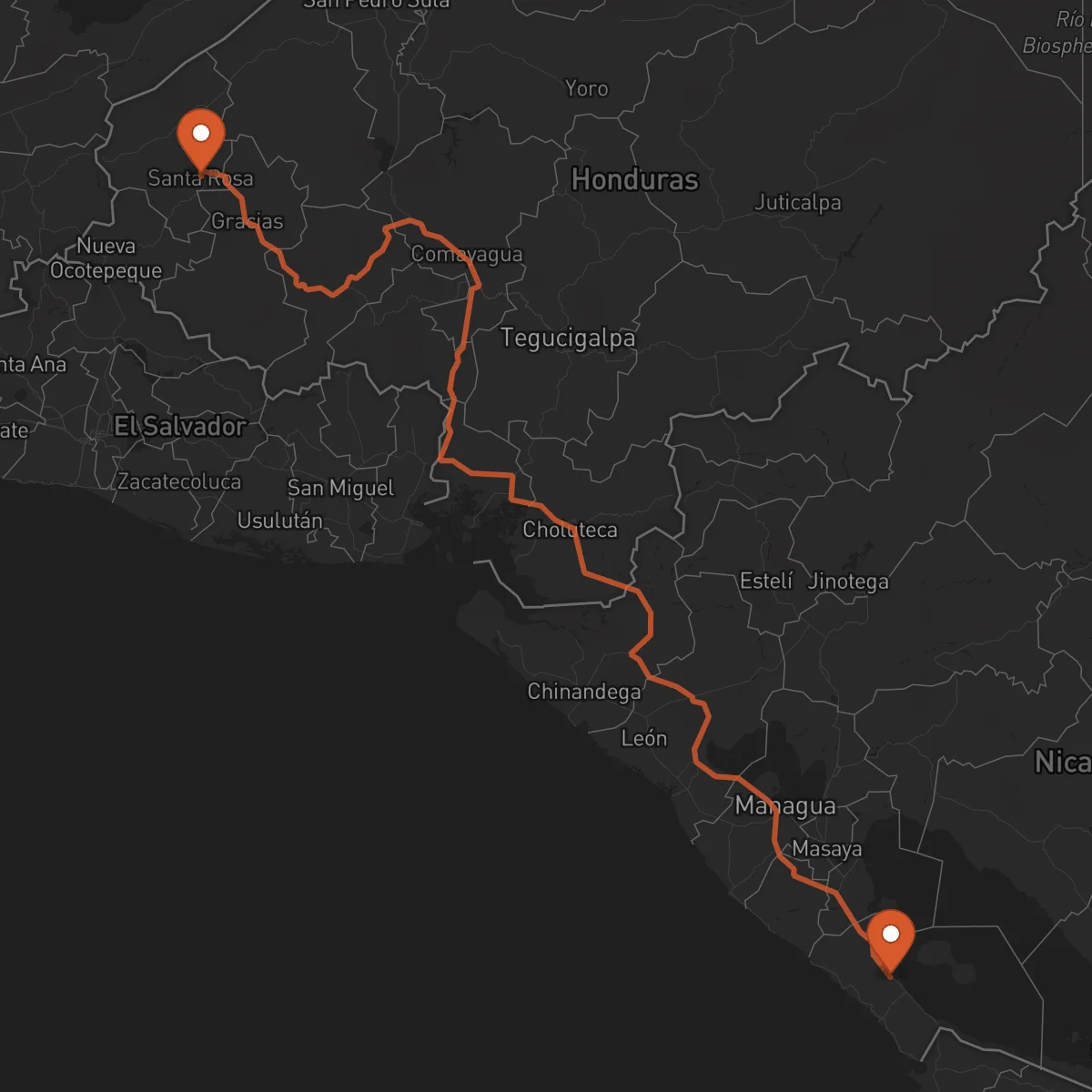 Ruta Santa Rosa de Copán - Rivas