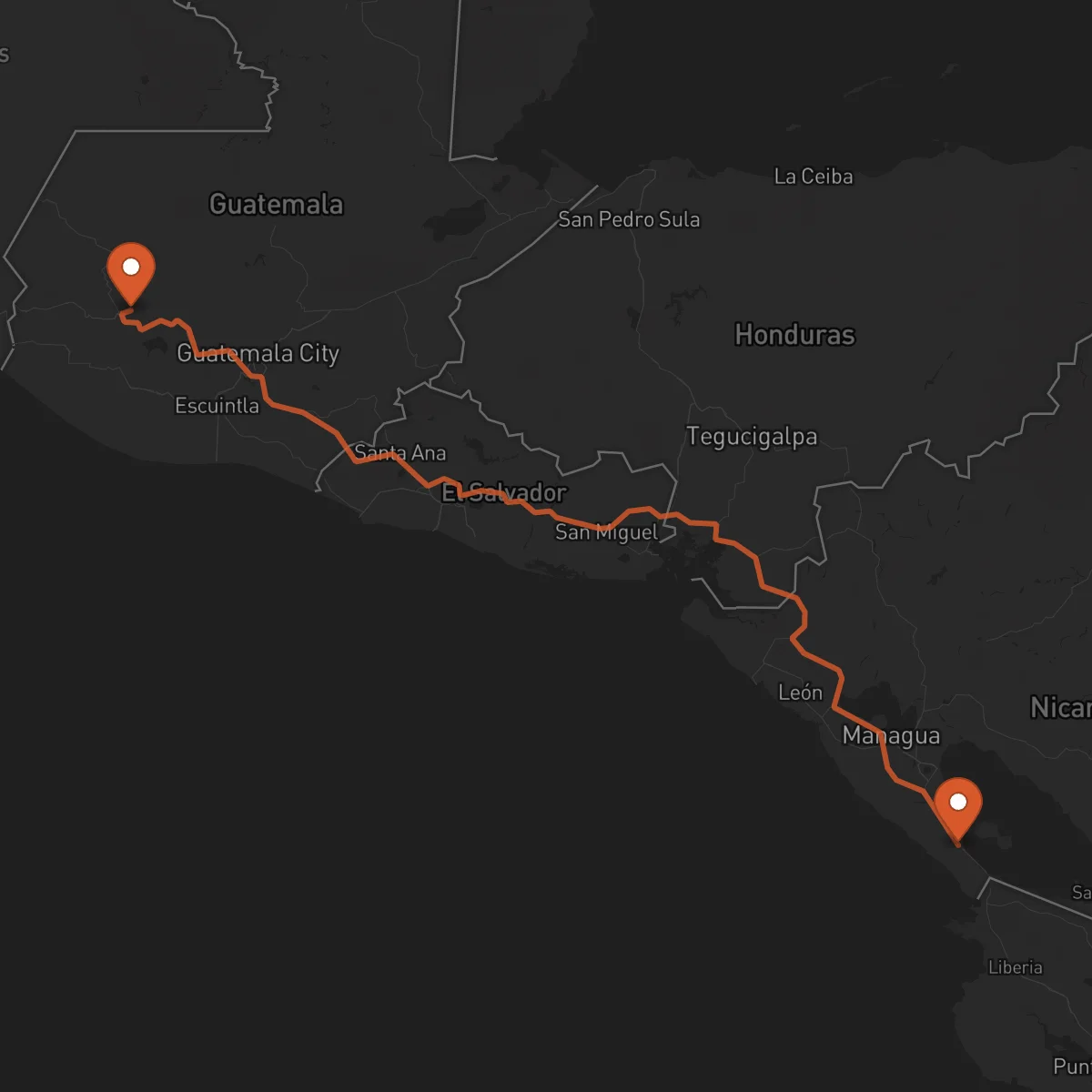 Ruta Totonicapán - Rivas